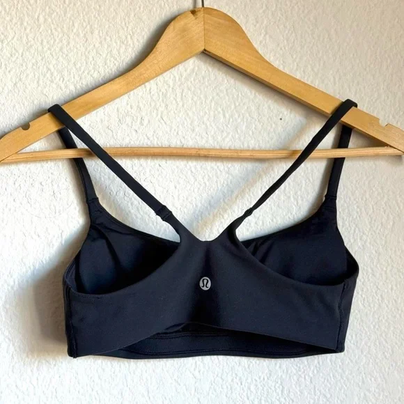 Lululemon Wunder Train Strappy Racer Bra Black Size 6 - Picture 2 of 8